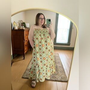 2X Universal Thread Quilt Print Maxi Dress